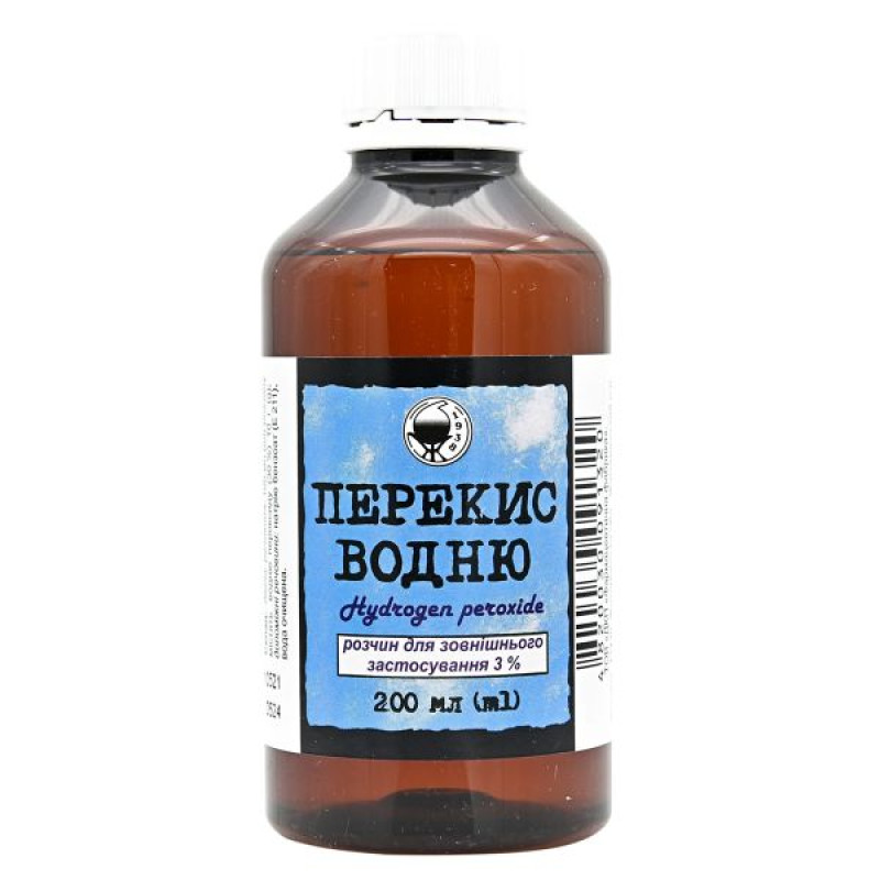 Перекись водорода раствор для наружного применения 3 % флакон полимерный 200 мл