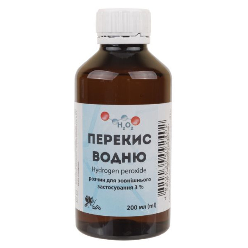 Hydrogen peroxide 3% solution bottle 200 ml