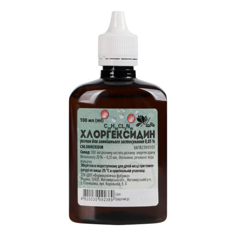 Chlorhexidine bigluconate 0.05% with dropper 100 ml