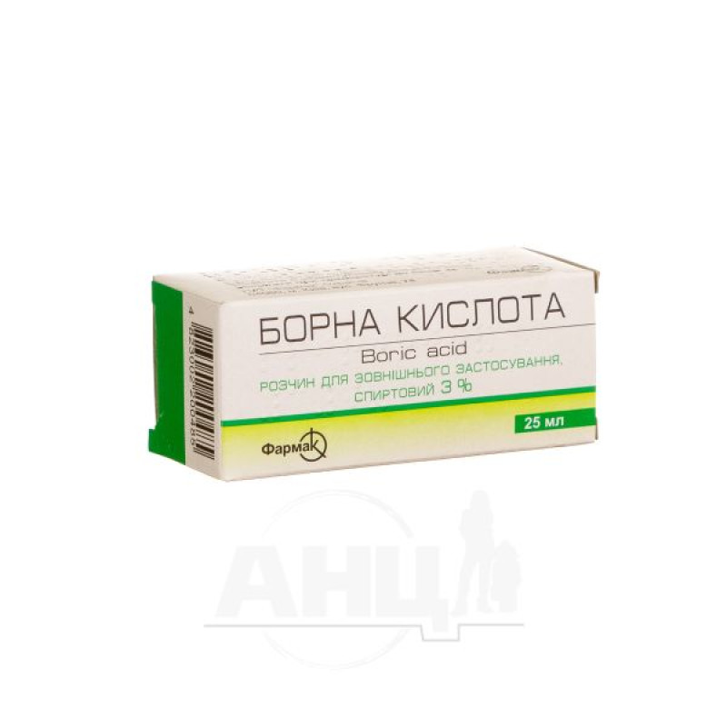 Boric acid alcohol solution for external use 3% bottle 25 ml
