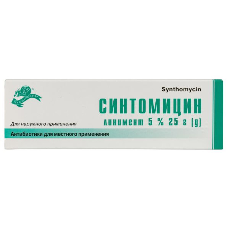 Синтомицин линимент 5 % туба 25 г