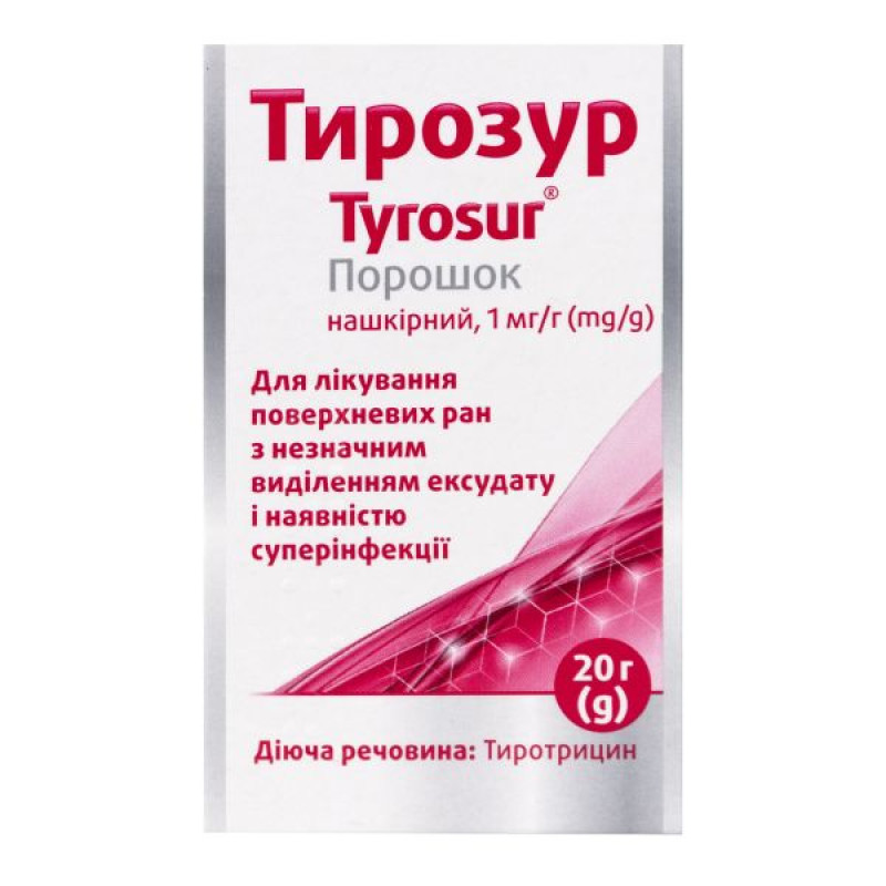 Тирозур порошок нашкірний флакон 20 г
