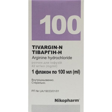 Тіваргін-Н розчин для інфузій 42 мг/мл 100 мл