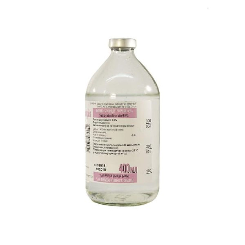 Sodium chloride solution 0.9% bottle 400 ml