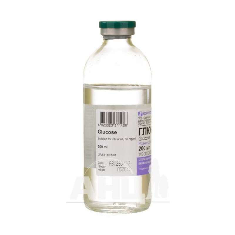 Glucose solution for infusion 5% bottle 200 ml