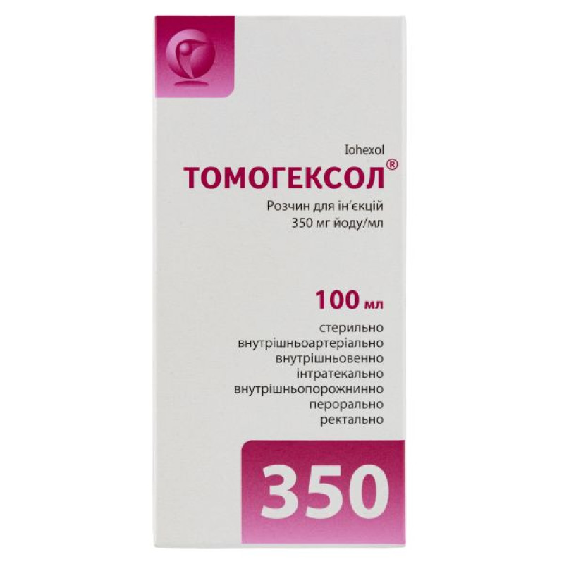 Томогексол раствор для инъекций 350 мг йода/ мл флакон 100 мл №1