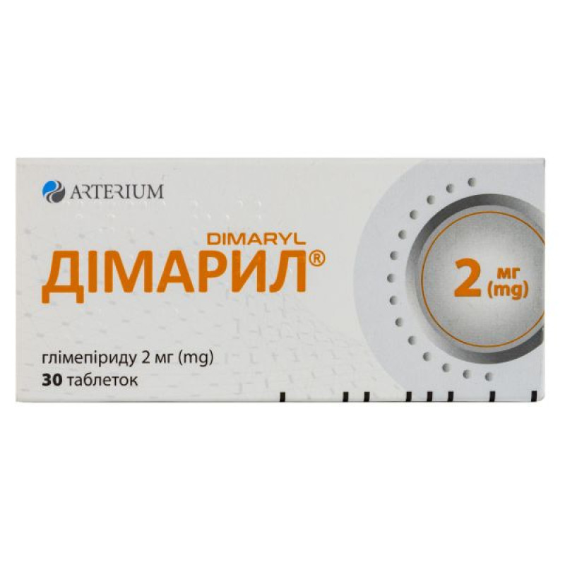 Димарил таблетки 2 мг блистер №30