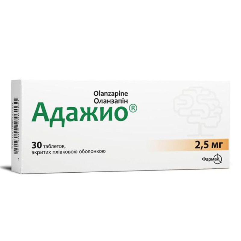 Адажио таблетки покрытые оболочкой 2,5 мг №30