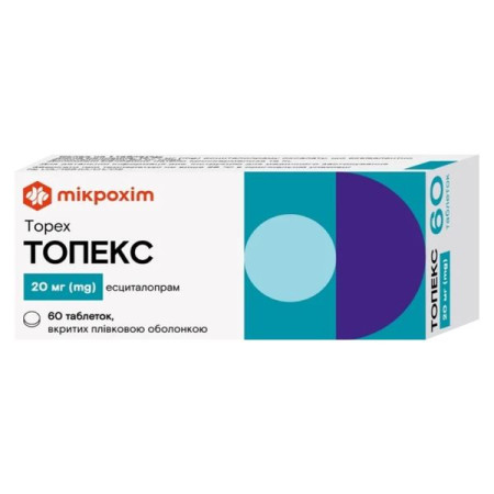 Топекс таблетки покрытые оболочкой 20 мг №60
