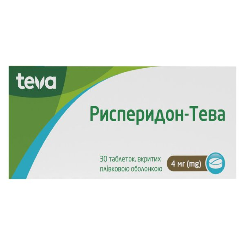 Risperidone-Teva film-coated tablets 4 mg No. 30