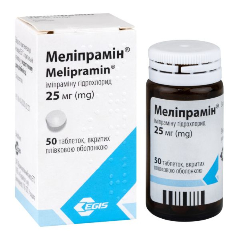 Мелипрамин таблетки покрытые оболочкой 25 мг №50