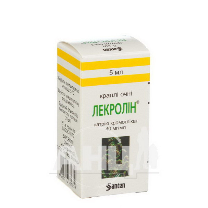 Lecrolin 4% eye drops 40 mg/ml dropper bottle 5 ml