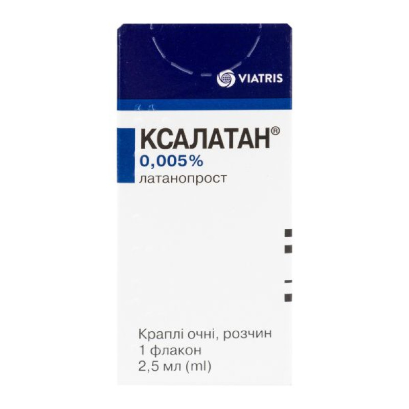 Ксалатан капли глазные 0,005 % флакон 2,5 мл