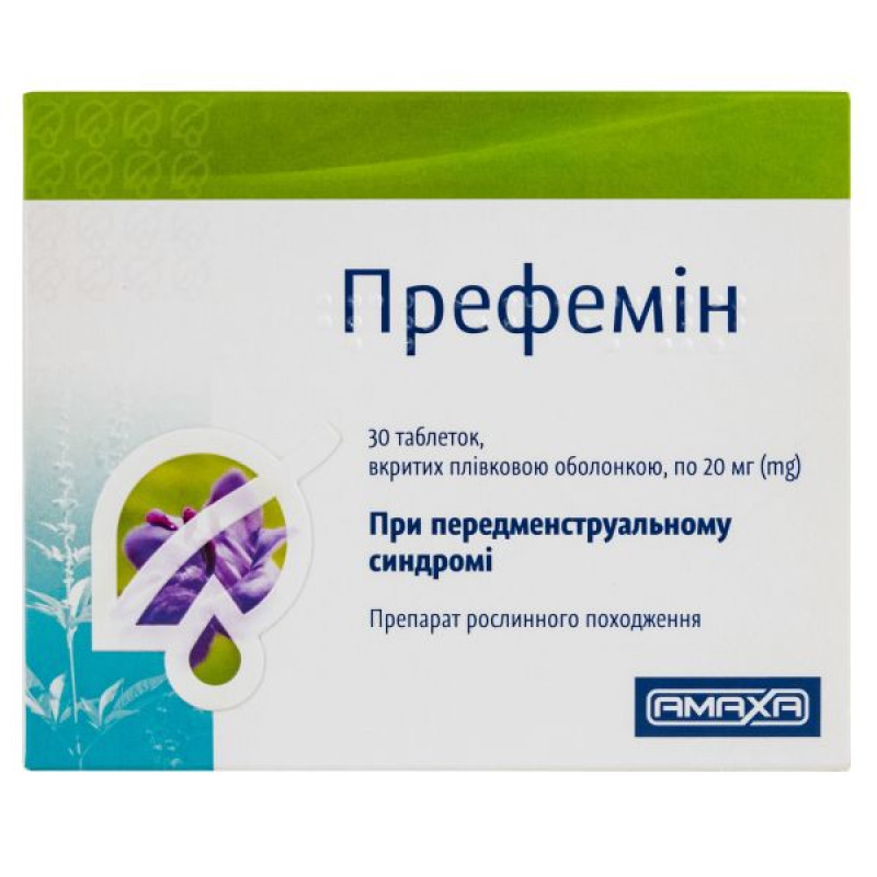 Prefemin film-coated tablets 20 mg blister No. 30