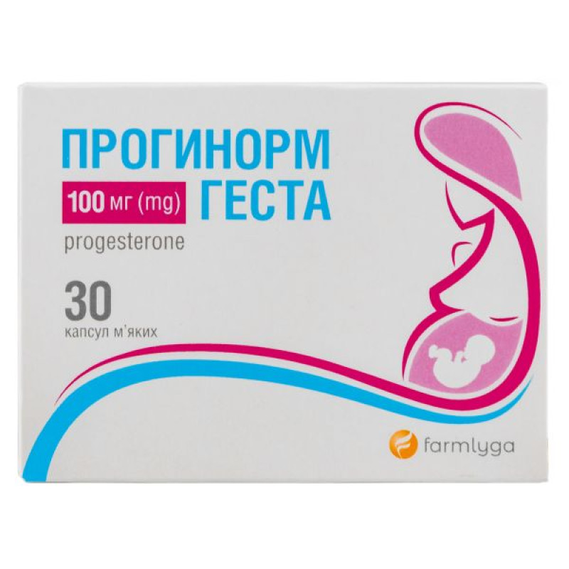 Progynorm Gesta soft capsules 100 mg blister No. 30