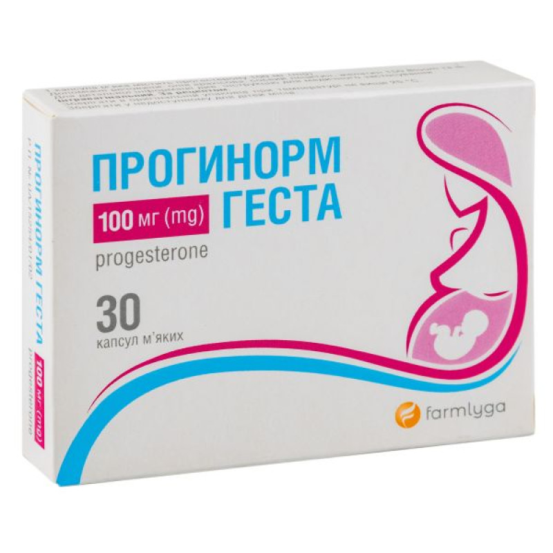 Progynorm Gesta soft capsules 100 mg blister No. 30