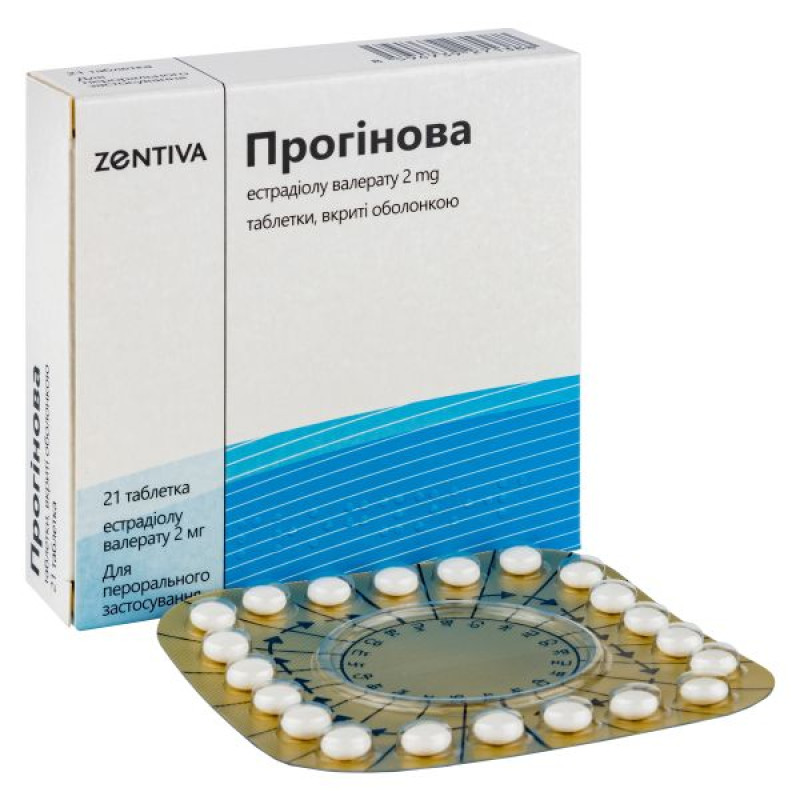 Прогинова таблетки покрытые оболочкой 2 мг №21