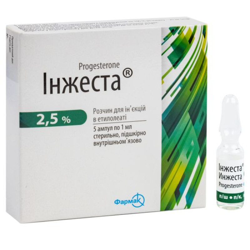 Ingesta solution for injection in ethyl oleate 2.5% ampoule 1 ml No. 5