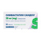 Simvastatin Sandoz film-coated tablets 20 mg blister No. 30
