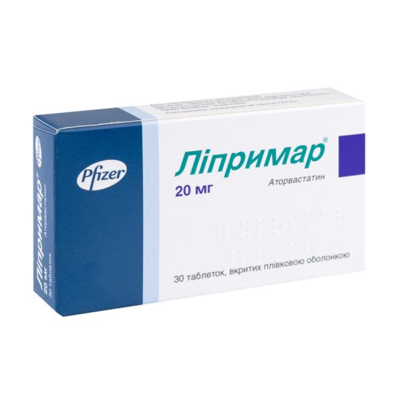 Liprimar film-coated tablets 20 mg blister No. 30