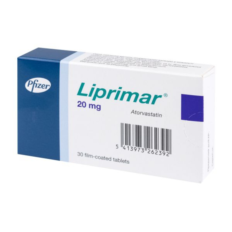 Liprimar film-coated tablets 20 mg blister No. 30