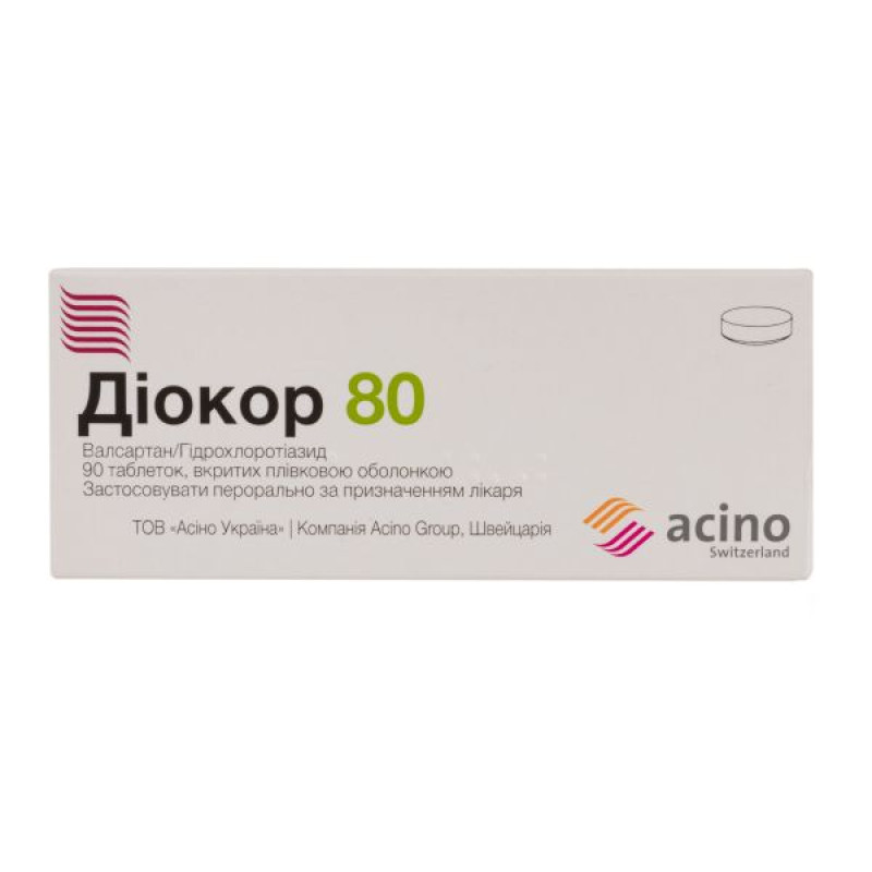 Diocor 80 film-coated tablets blister pack No. 90