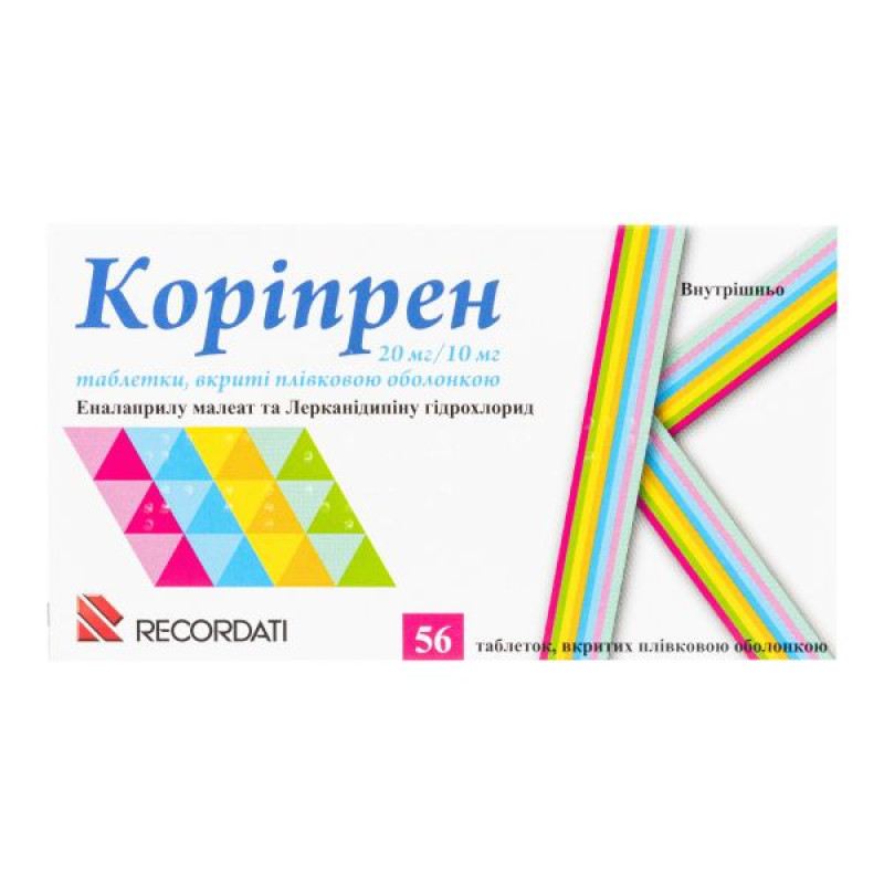 Coripren 20 mg/10 mg film-coated tablets 20 mg + 10 mg blister No. 56