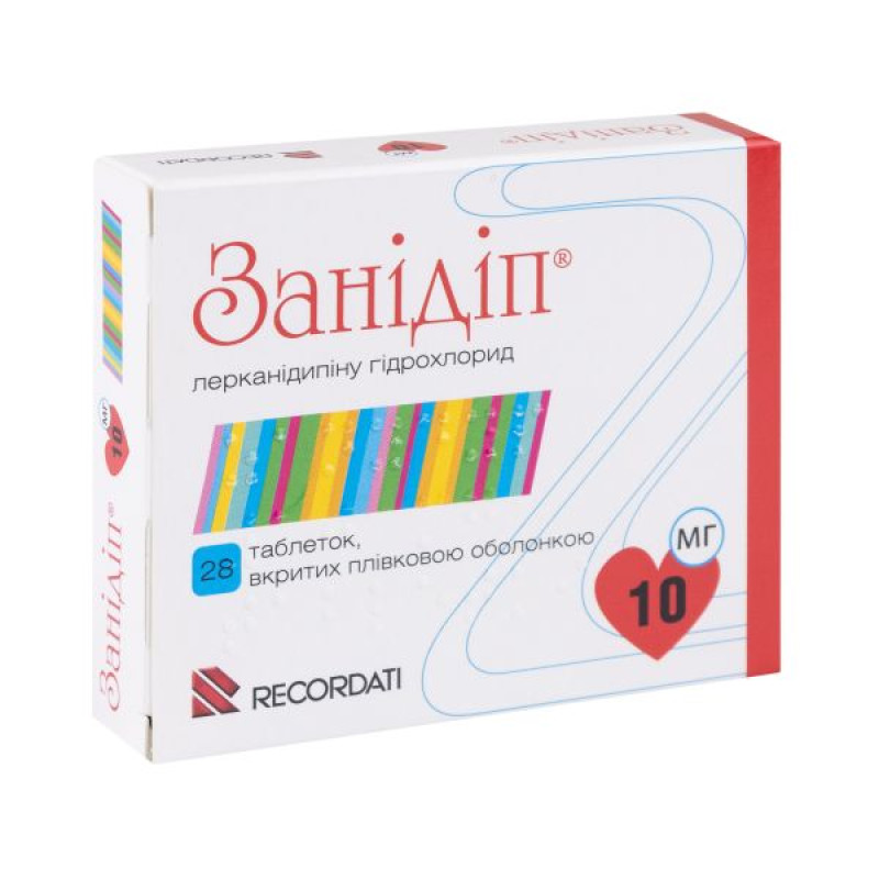 Zanidip film-coated tablets 10 mg blister No. 98