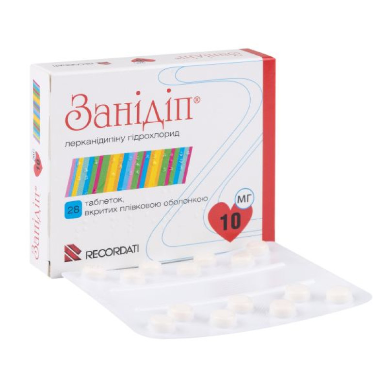 Zanidip film-coated tablets 10 mg blister No. 98