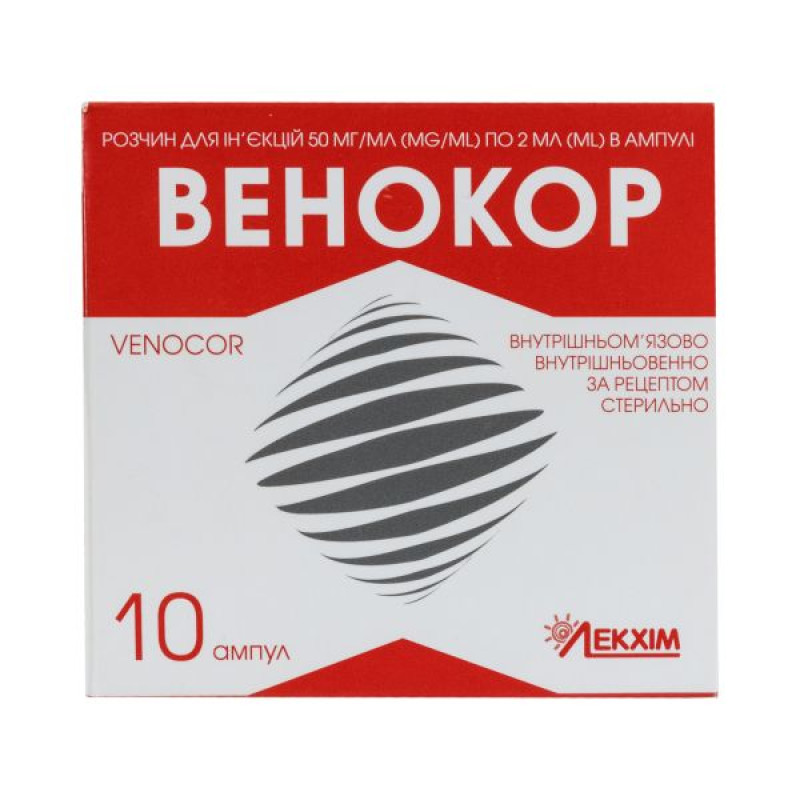 Venocor solution for injection 50 mg/ml ampoule 2 ml No. 10