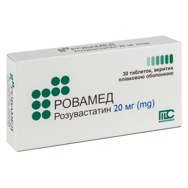 Rovamed film-coated tablets 20 mg blister No. 30