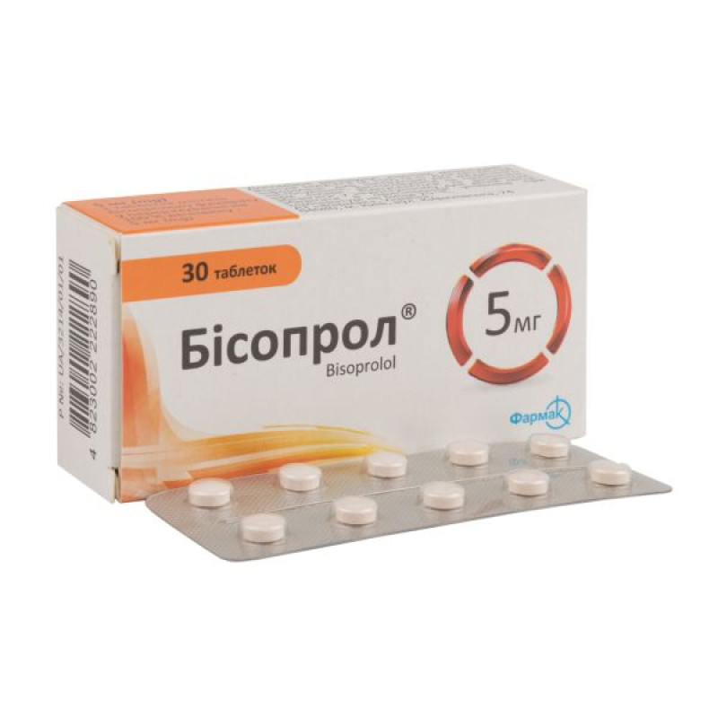 Bisoprol tablets 5 mg blister No. 30