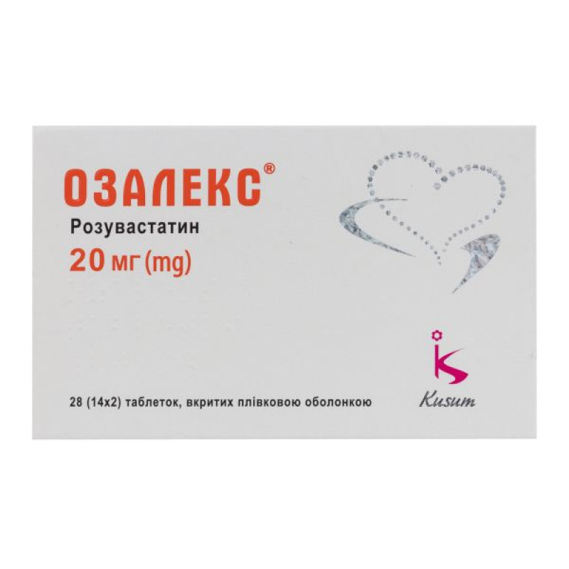 Ozalex film-coated tablets 20 mg blister No. 28