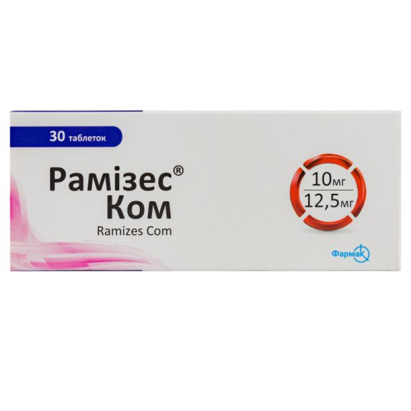 Ramizes Com tablets 10 mg + 12.5 mg blister No. 30