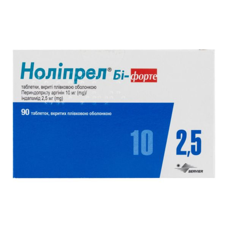 Noliprel Bi-Forte film-coated tablets container No. 90