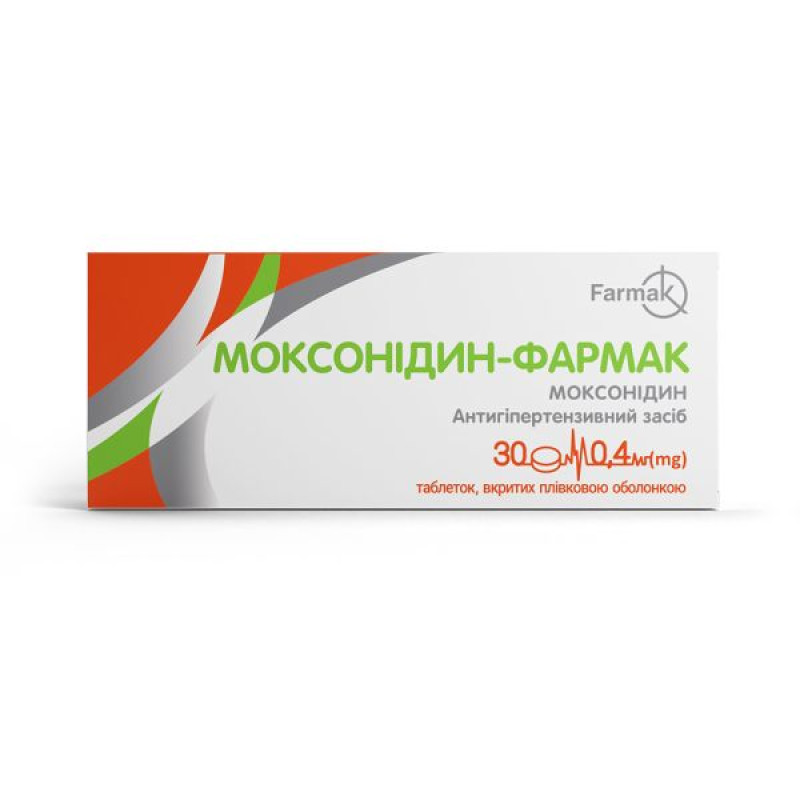 Moxonidine-Farmak film-coated tablets 0.4 mg blister No. 30