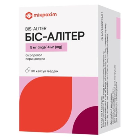 Bis-Aliter capsules 5 mg + 4 mg blister No. 30