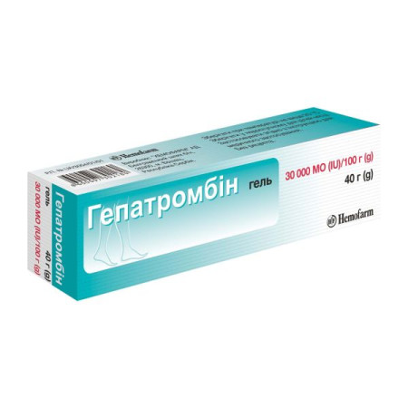 Hepatrombin gel 30,000 IU/100 g tube 40 g