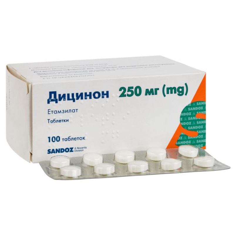 Dicinon tablets 250 mg blister No. 100