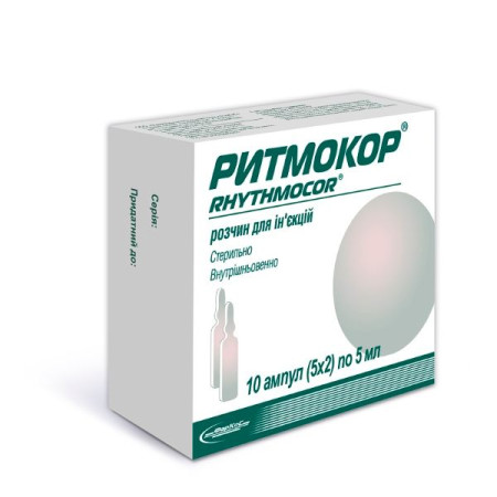 Ritmokor solution for injection ampoule 5 ml No. 10