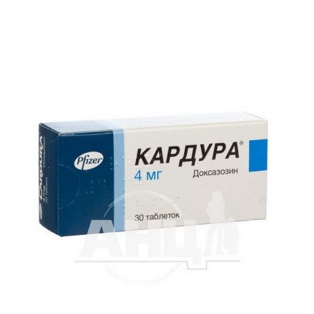 Cardura tablets 4 mg blister No. 30