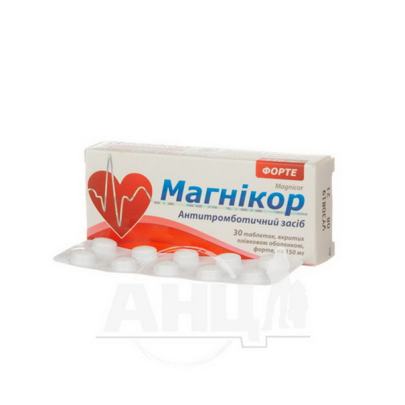 Магнікор таблетки форте вкриті плівковою оболонкою блістер №30