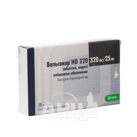 Valsakor HD 320 film-coated tablets 320 mg + 25 mg blister No. 28