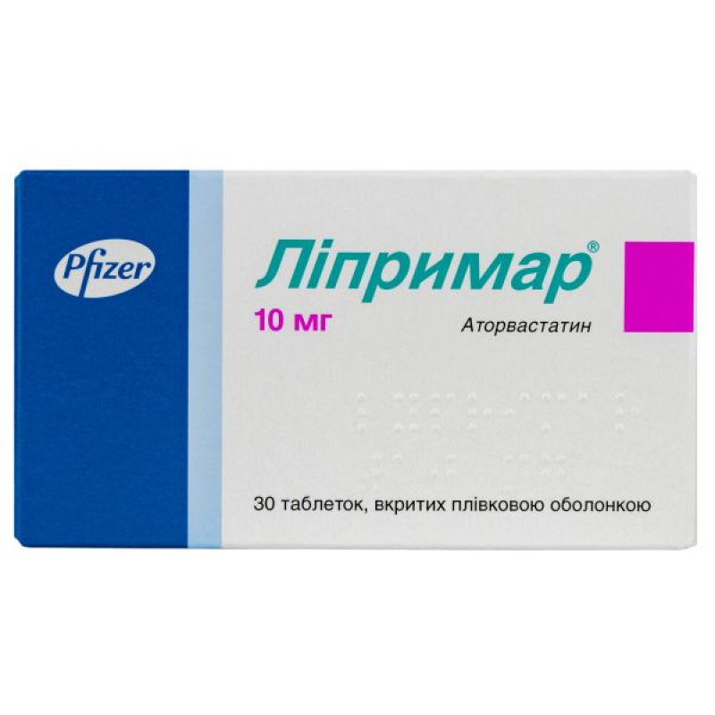 Liprimar film-coated tablets 10 mg blister No. 30
