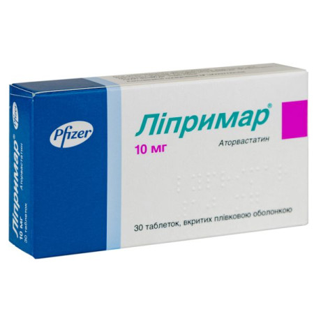 Liprimar film-coated tablets 10 mg blister No. 30