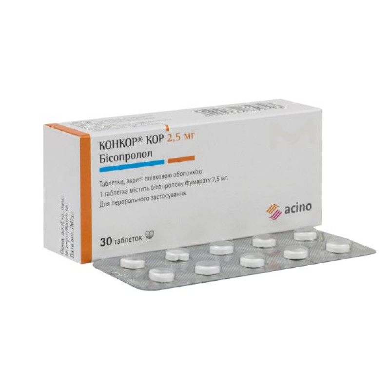 Concor Cor film-coated tablets 2.5 mg blister No. 30