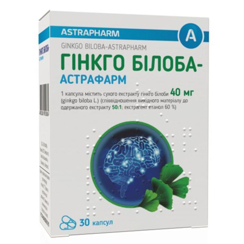 Ginkgo Biloba-Astrapharm capsules 40 mg No. 30
