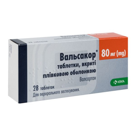 Valsakor film-coated tablets 80 mg No. 28