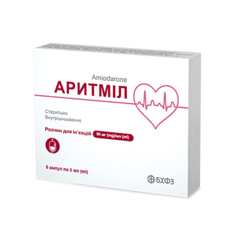 Aritmil solution for injection 50 mg/ml ampoule 3 ml No. 5