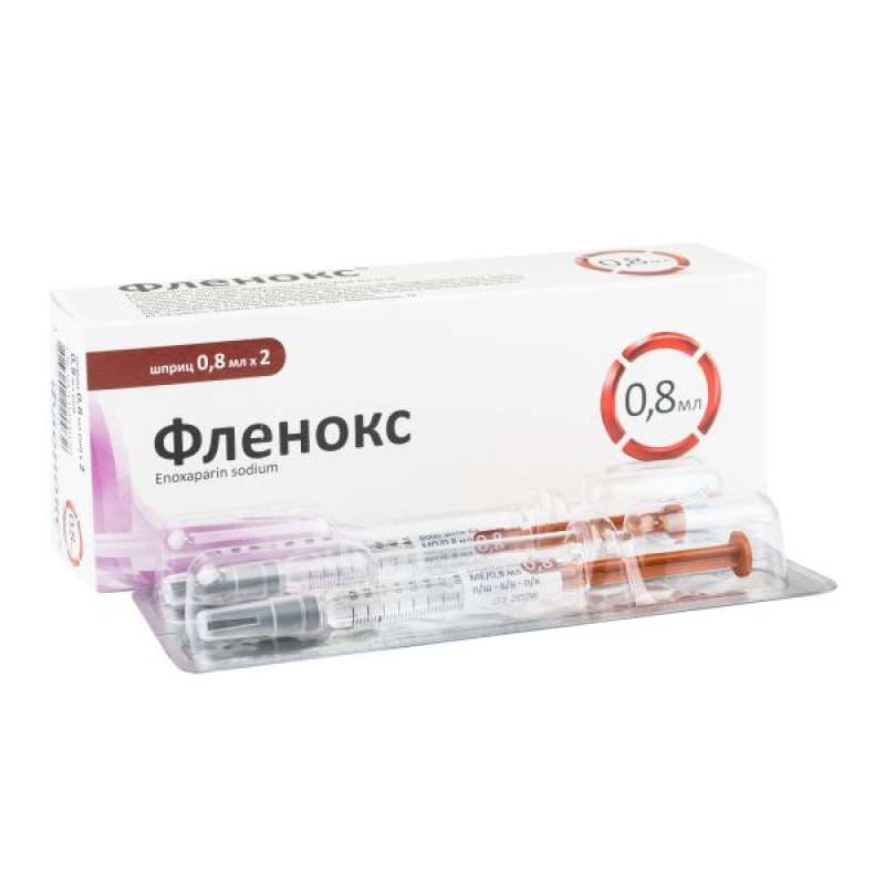 Flenox injection solution 8000 anti-Xa IU syringe 0.8 ml blister No. 2